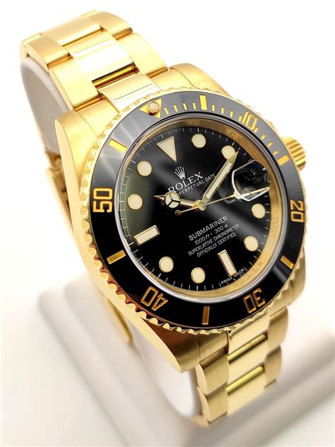 solid gold rolex watches|18k gold rolex submariner.